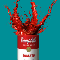 campbell splash - dominique mulhem - holographie lenticulaire - pop art - artiste contemporain