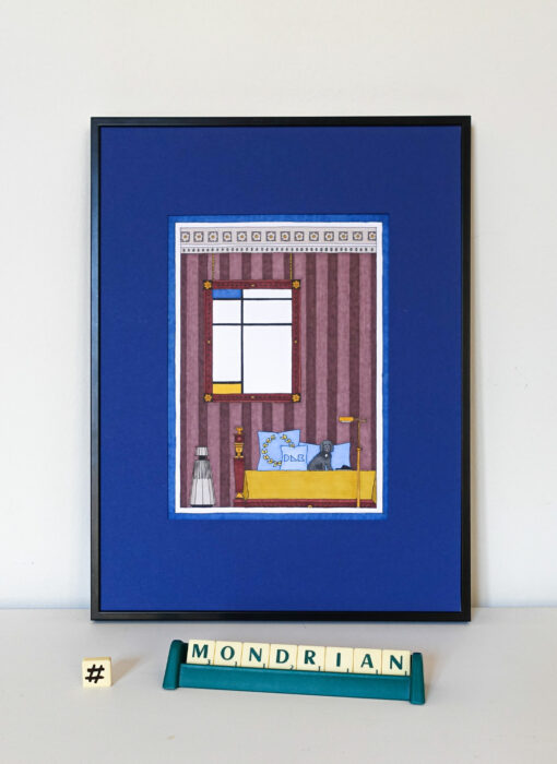 Piet Mondrian & le chien mélomane - Damien Nicolas Roux - artiste contemporain