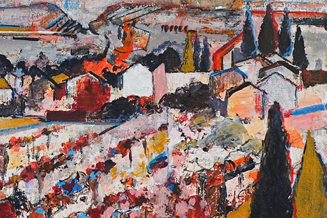 Sainte-Victoire automne - Clotilde Philipon - peinture contemporaine - vue situation détail