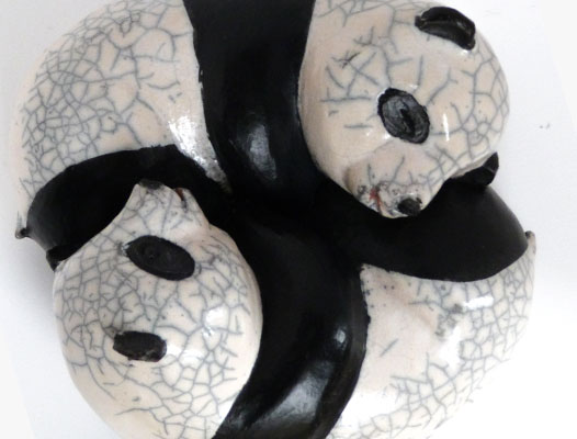 Bennie - céramique contemporaine - pandas raku