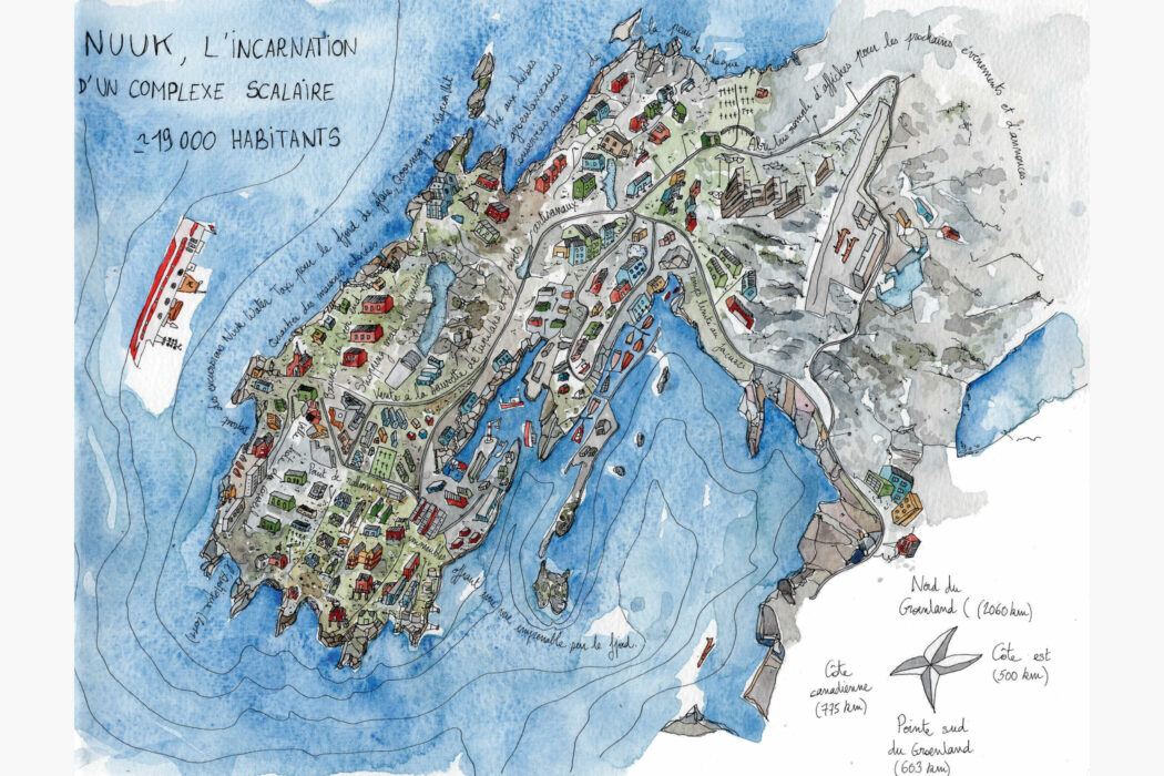 Nuuk Arctique - Amandine Maria - dessin - détail